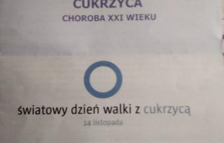 Ulotka informacyjna opracowana przez studentów III roku dietetyki w Oddziale Wewnętrznym: autor zdjęcia przedstawiciel Szpitala