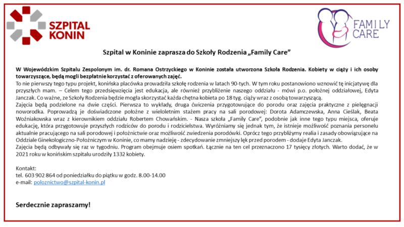 Szkoła rodzenia tekst
